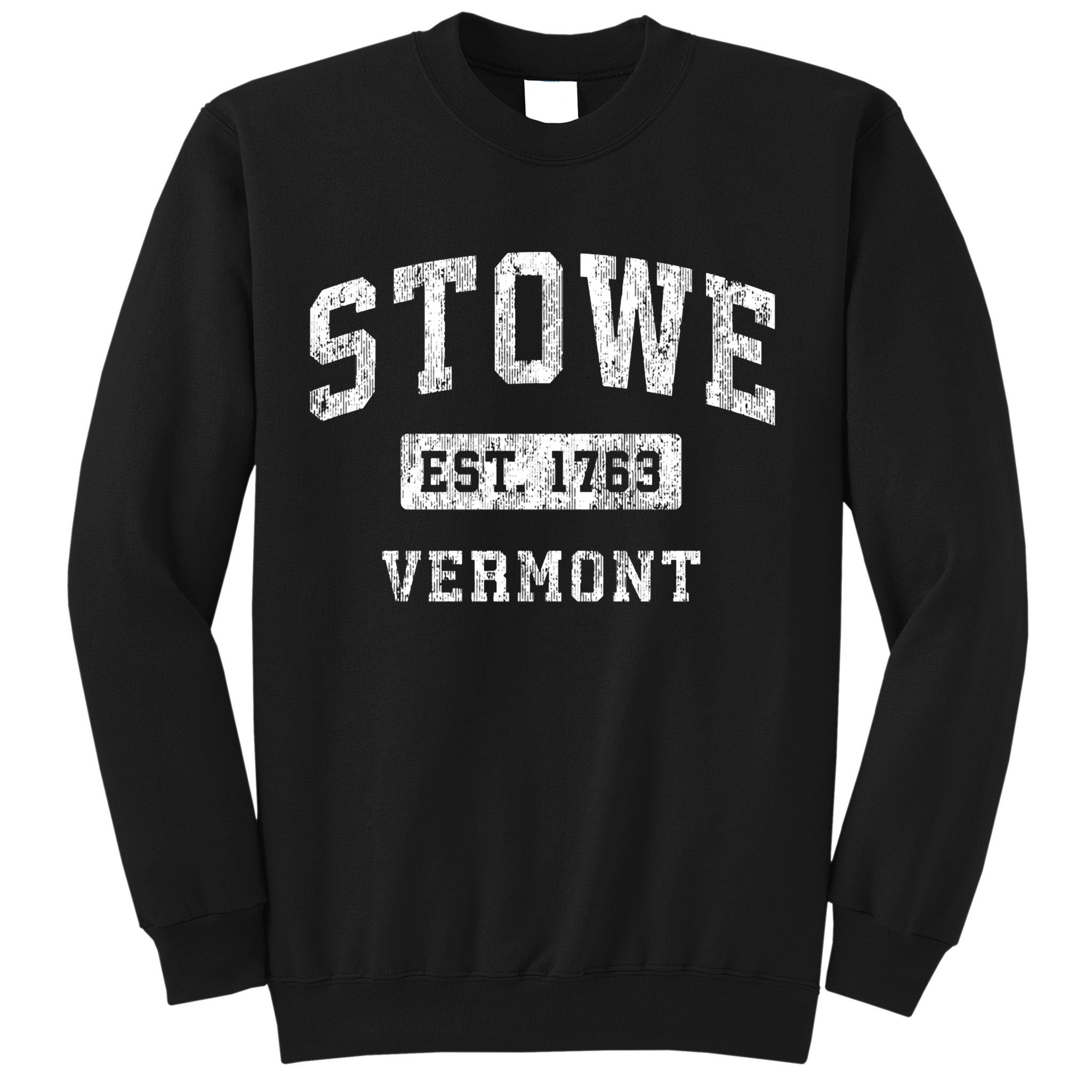 Stowe Vermont Vt Vintage Established Sports Sweatshirt