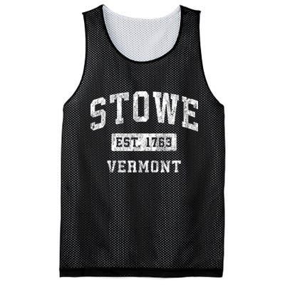 Stowe Vermont Vt Vintage Established Sports Mesh Reversible Basketball Jersey Tank