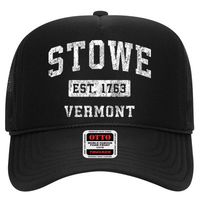 Stowe Vermont Vt Vintage Established Sports Hat