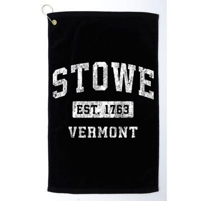 Stowe Vermont Vt Vintage Established Sports Golf Towel