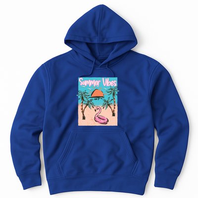 Summer Vibes Vacay Beach Flamingo Vacation Gift Hoodie