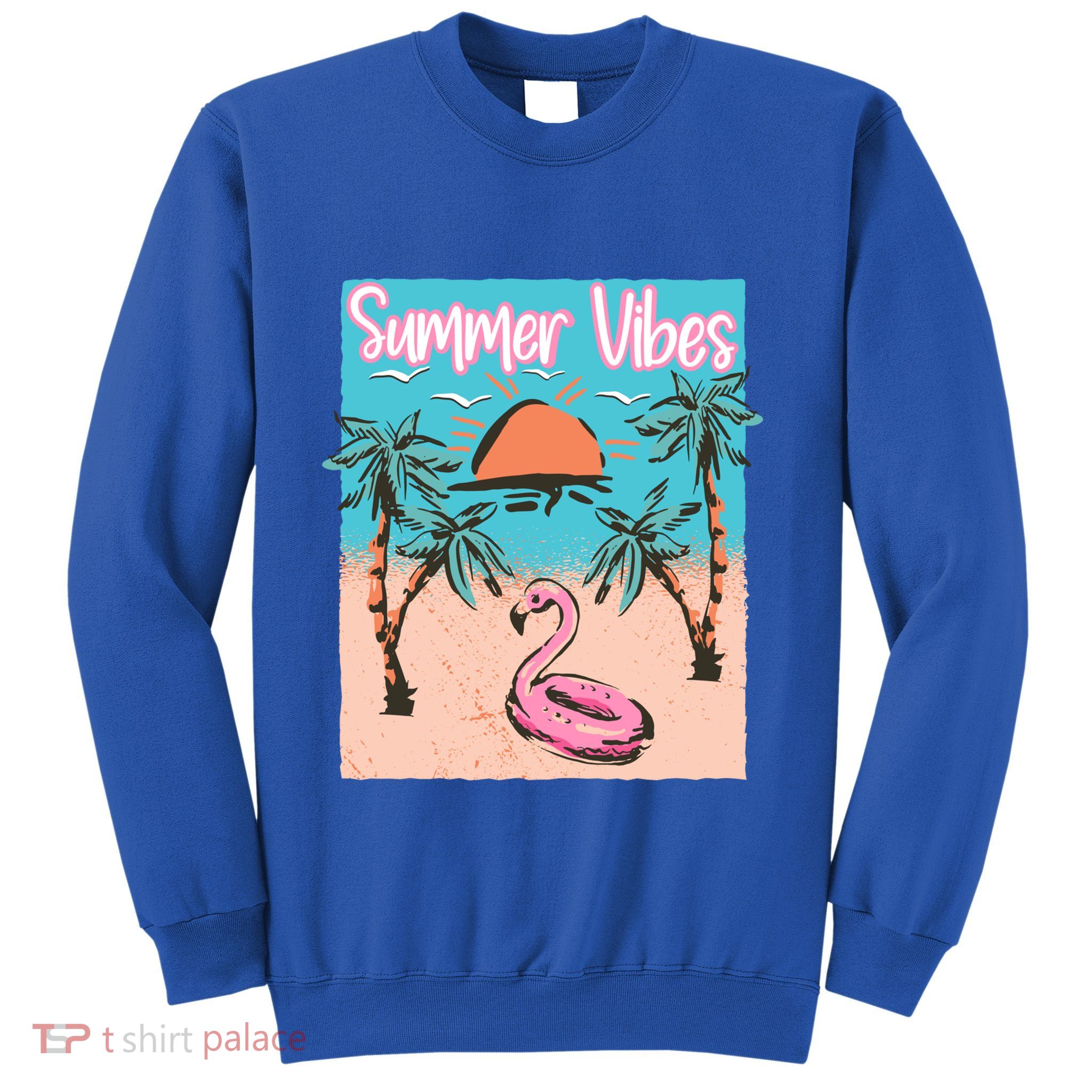 Summer Vibes Vacay Beach Flamingo Vacation Gift Sweatshirt