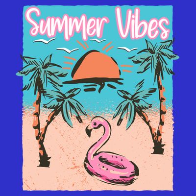 Summer Vibes Vacay Beach Flamingo Vacation Gift T-Shirt