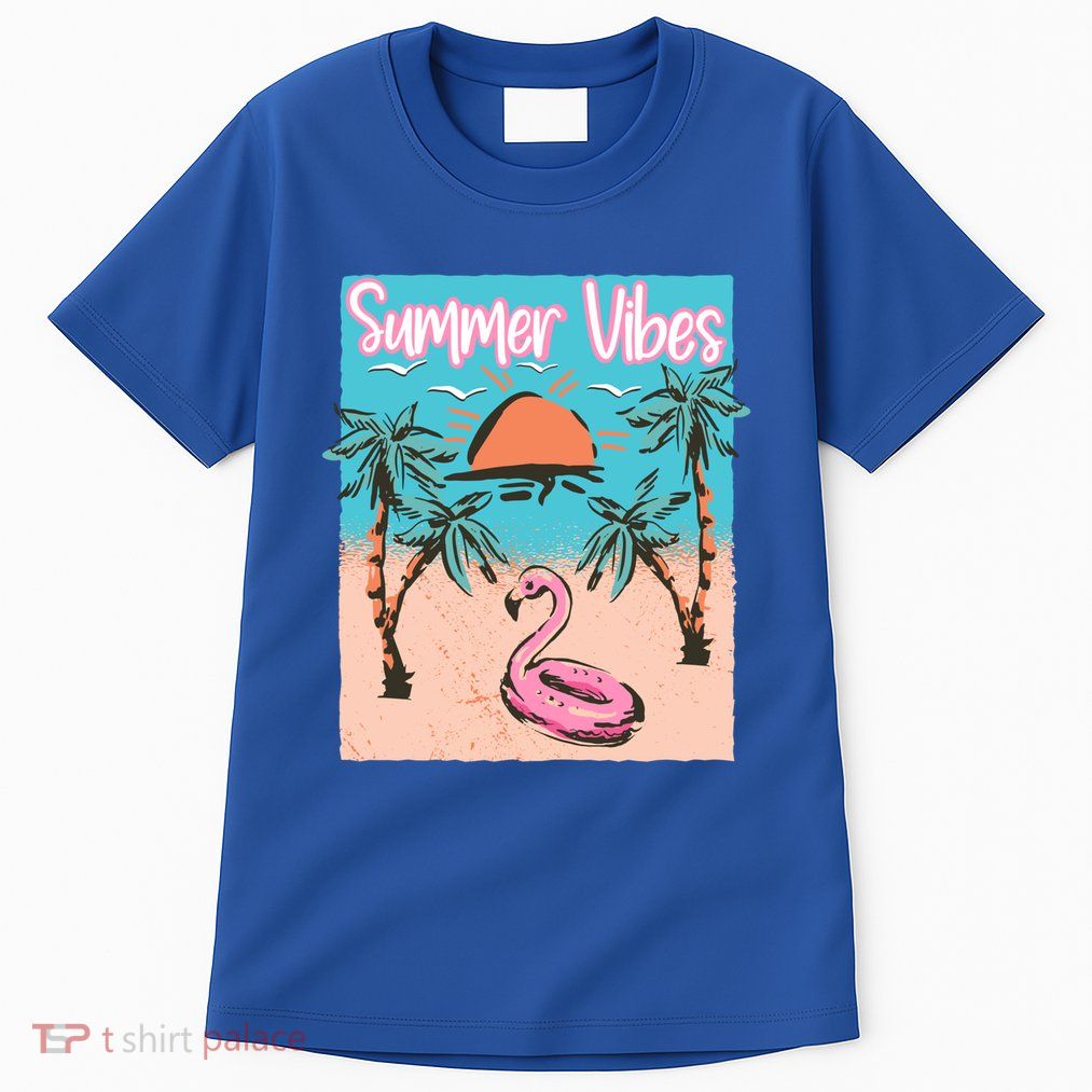 Summer Vibes Vacay Beach Flamingo Vacation Gift Tall T-Shirt