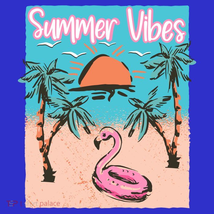 Summer Vibes Vacay Beach Flamingo Vacation Gift Tall T-Shirt