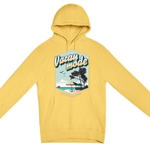 Summer Vacay Vibes Beach Palms Sunny Familiy Vacation Gift Premium Pullover Hoodie