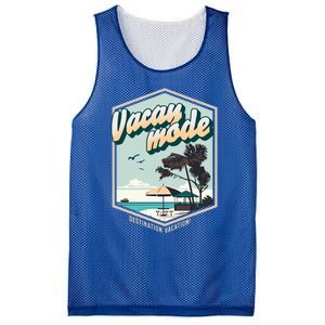 Summer Vacay Vibes Beach Palms Sunny Familiy Vacation Gift Mesh Reversible Basketball Jersey Tank