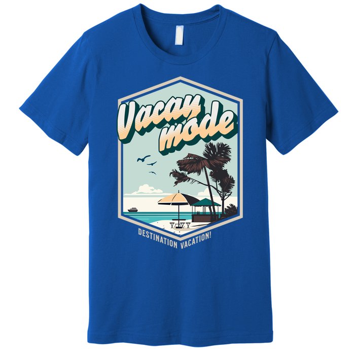 Summer Vacay Vibes Beach Palms Sunny Familiy Vacation Gift Premium T-Shirt