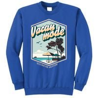 Summer Vacay Vibes Beach Palms Sunny Familiy Vacation Gift Tall Sweatshirt