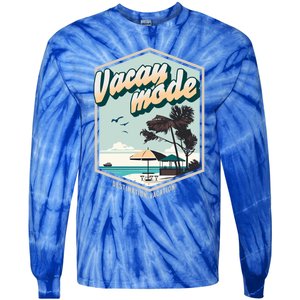 Summer Vacay Vibes Beach Palms Sunny Familiy Vacation Gift Tie-Dye Long Sleeve Shirt