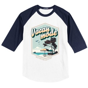 Summer Vacay Vibes Beach Palms Sunny Familiy Vacation Gift Baseball Sleeve Shirt