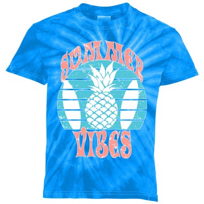 Summer Vibes Vacay Mode Family Happy Summer Vacation 2024 Cute Gift Kids Tie-Dye T-Shirt