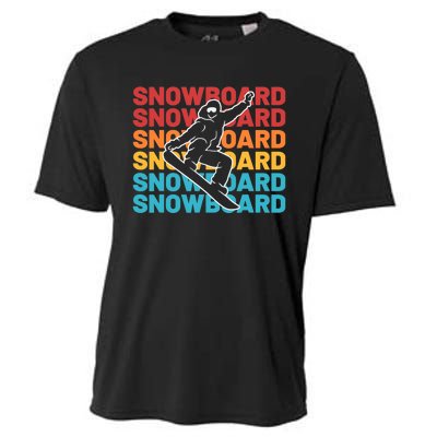 Snowboard Vintage Winter Sports Alpine Skiing Snowboarder Cooling Performance Crew T-Shirt