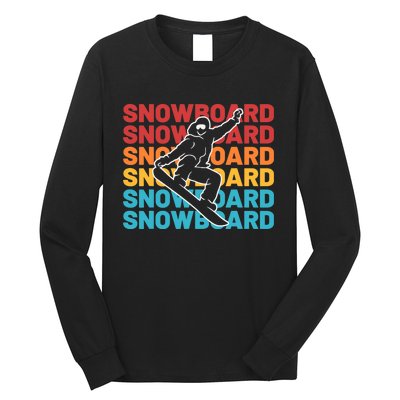 Snowboard Vintage Winter Sports Alpine Skiing Snowboarder Long Sleeve Shirt