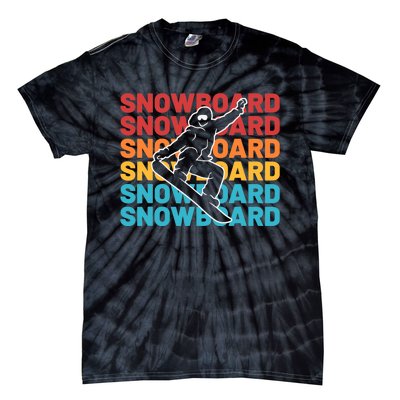 Snowboard Vintage Winter Sports Alpine Skiing Snowboarder Tie-Dye T-Shirt