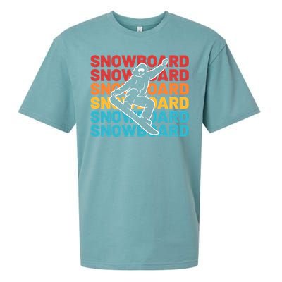 Snowboard Vintage Winter Sports Alpine Skiing Snowboarder Sueded Cloud Jersey T-Shirt