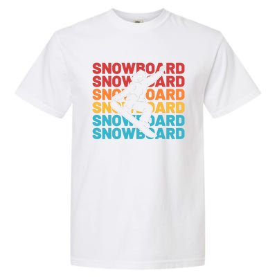 Snowboard Vintage Winter Sports Alpine Skiing Snowboarder Garment-Dyed Heavyweight T-Shirt