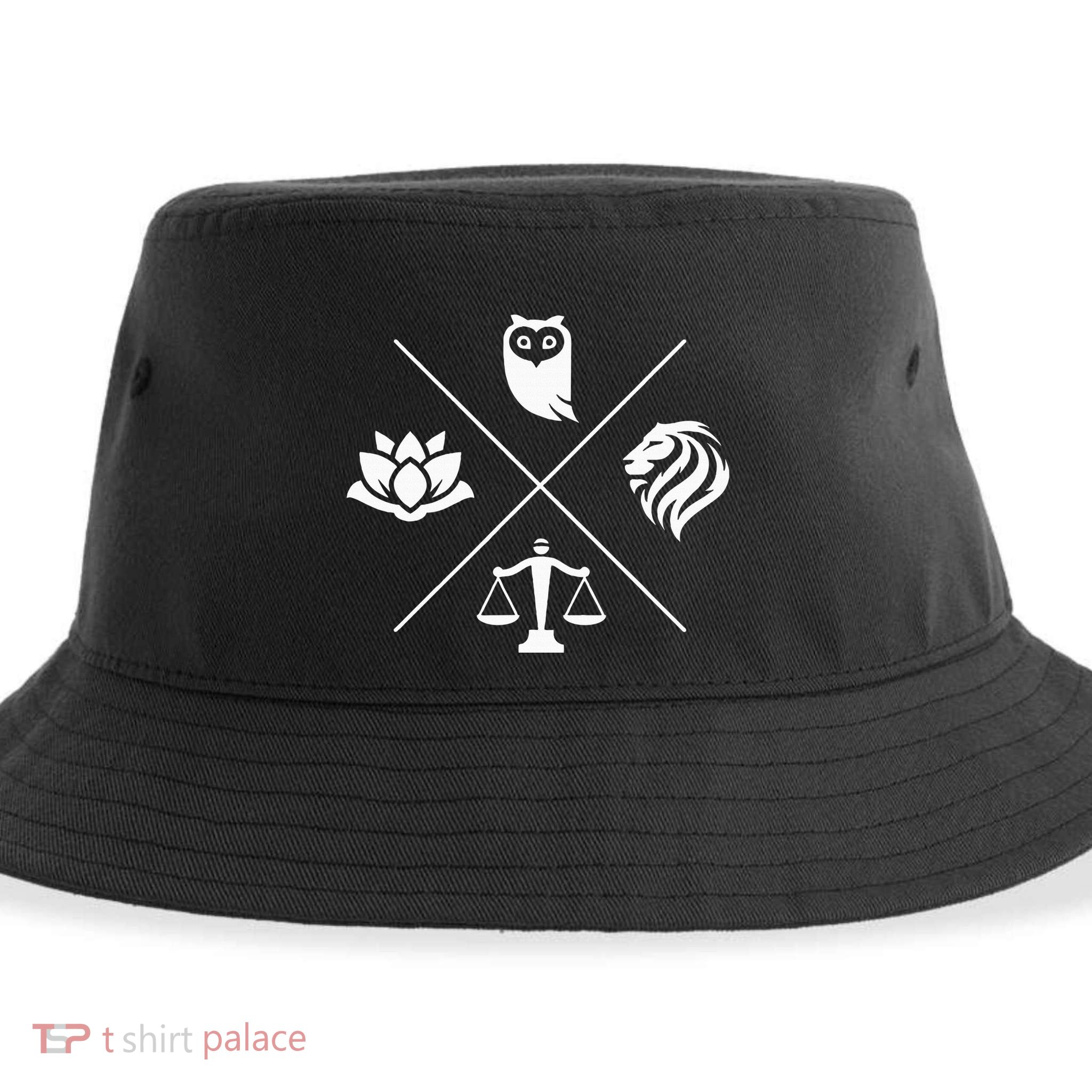 Stoic Virtues Wisdom Temperance Justice Courage Stoicism Stoic Virtues Wisdom Sustainable Bucket Hat