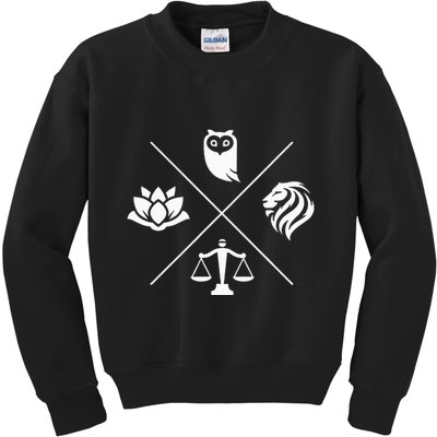 Stoic Virtues Wisdom Temperance Justice Courage Stoicism Stoic Virtues Wisdom Kids Sweatshirt