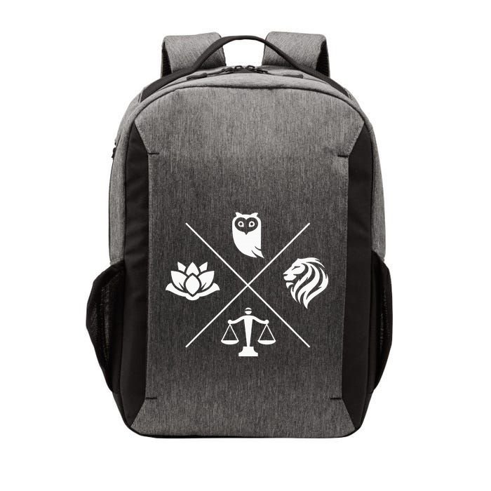 Stoic Virtues Wisdom Temperance Justice Courage Stoicism Stoic Virtues Wisdom Vector Backpack