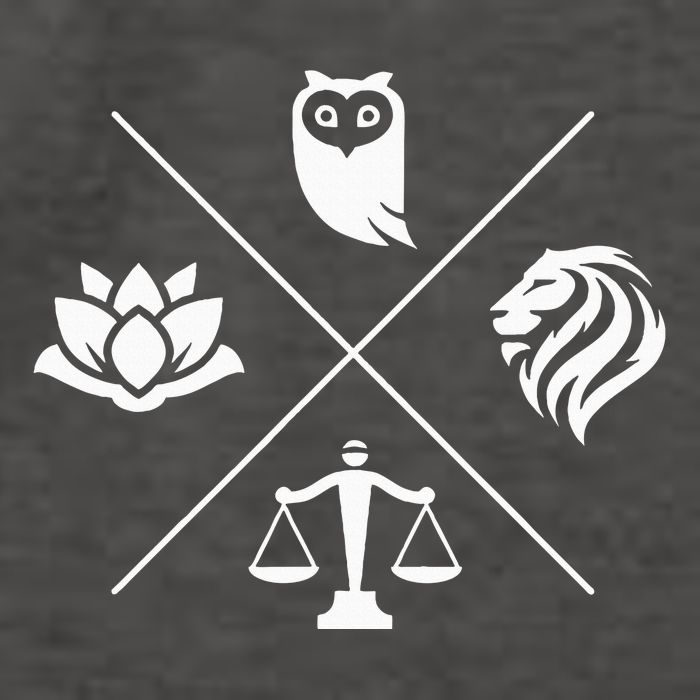 Stoic Virtues Wisdom Temperance Justice Courage Stoicism Stoic Virtues Wisdom Vector Backpack