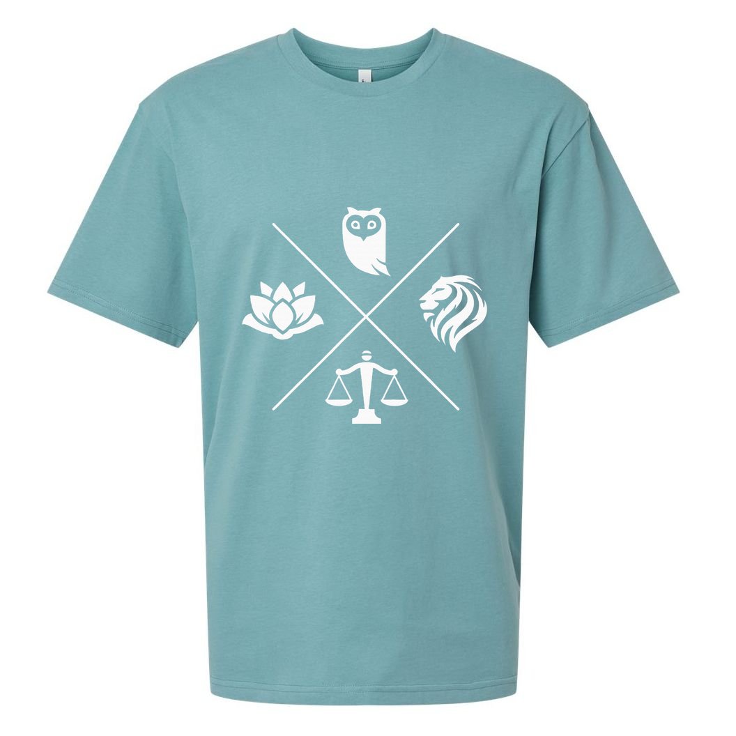 Stoic Virtues Wisdom Temperance Justice Courage Stoicism Stoic Virtues Wisdom Sueded Cloud Jersey T-Shirt