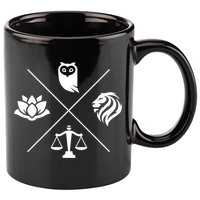 Stoic Virtues Wisdom Temperance Justice Courage Stoicism 11oz C Handle Ceramic Mug