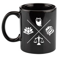 Stoic Virtues Wisdom Temperance Justice Courage Stoicism 11oz C Handle Ceramic Mug