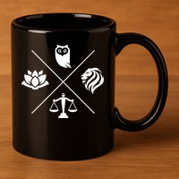 Stoic Virtues Wisdom Temperance Justice Courage Stoicism 11oz C Handle Ceramic Mug