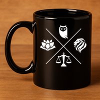 Stoic Virtues Wisdom Temperance Justice Courage Stoicism 11oz C Handle Ceramic Mug