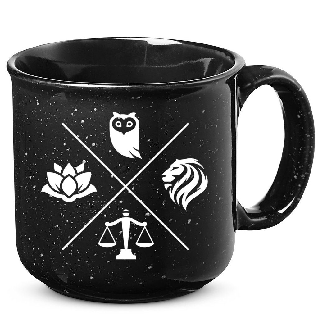 Stoic Virtues Wisdom Temperance Justice Courage Stoicism 15oz Campfire Ceramic Mug