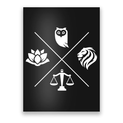 Stoic Virtues Wisdom Temperance Justice Courage Stoicism Poster