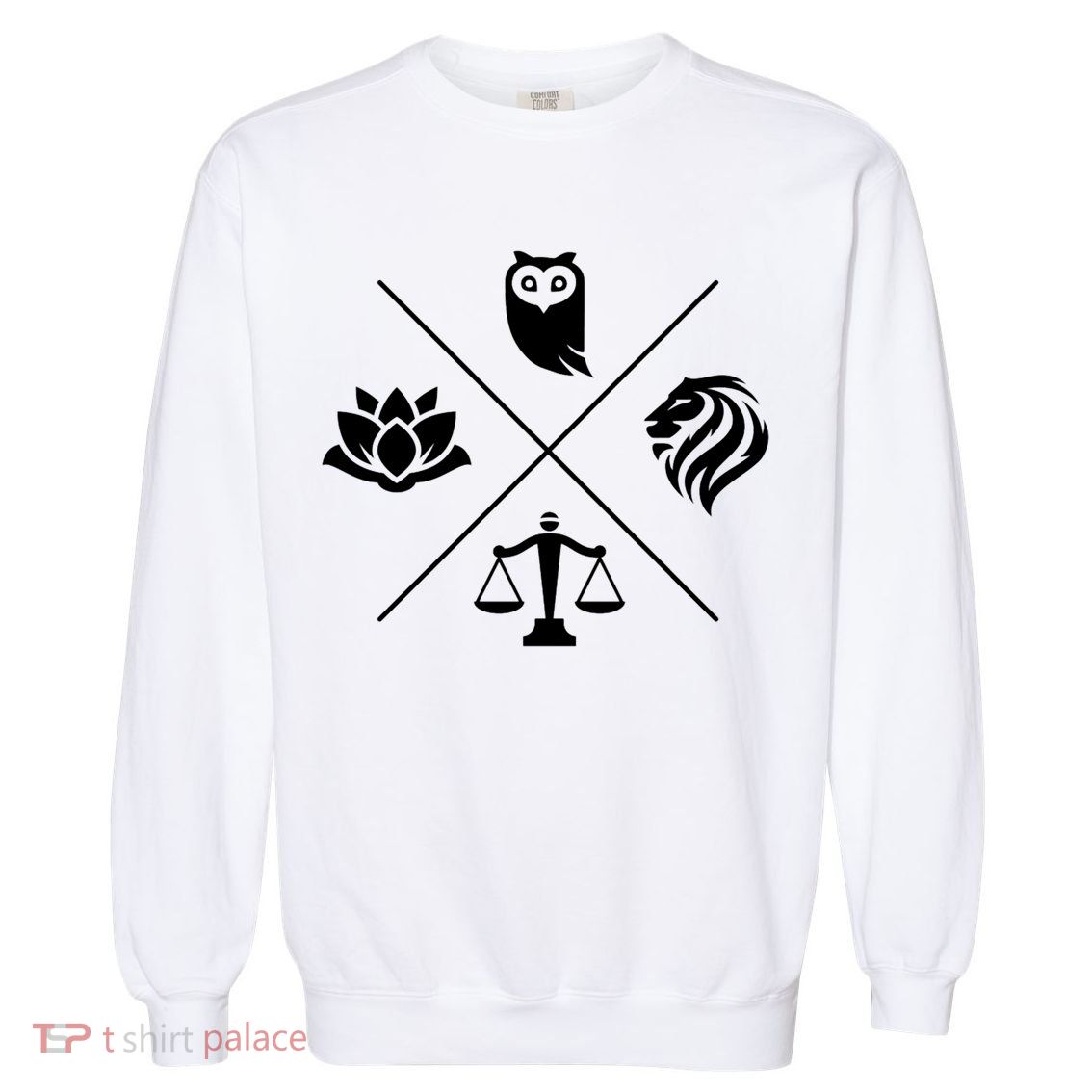 Stoic Virtues Wisdom Temperance Justice Courage Stoicism Garment-Dyed Sweatshirt