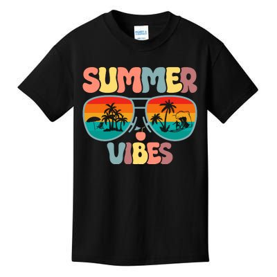 Summer Vibes With Sunglasses Graphic Kids T-Shirt