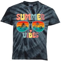 Summer Vibes With Sunglasses Graphic Kids Tie-Dye T-Shirt