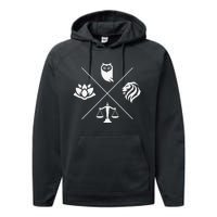 Stoic Virtues Wisdom Temperance Justice Courage Stoicism Performance Fleece Hoodie