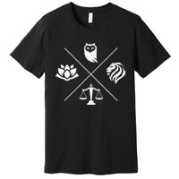 Stoic Virtues Wisdom Temperance Justice Courage Stoicism Premium T-Shirt