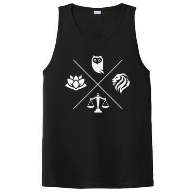 Stoic Virtues Wisdom Temperance Justice Courage Stoicism PosiCharge Competitor Tank