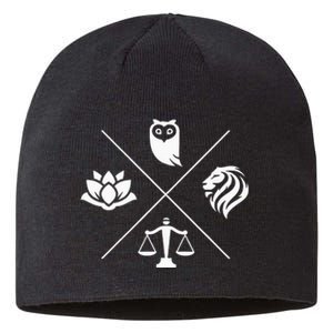 Stoic Virtues Wisdom Temperance Justice Courage Stoicism Sustainable Beanie