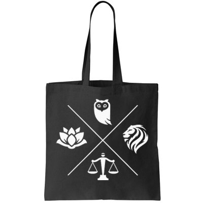 Stoic Virtues Wisdom Temperance Justice Courage Stoicism Tote Bag