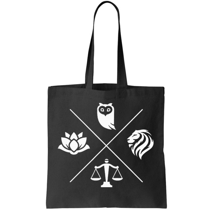 Stoic Virtues Wisdom Temperance Justice Courage Stoicism Tote Bag