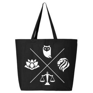 Stoic Virtues Wisdom Temperance Justice Courage Stoicism 25L Jumbo Tote