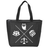 Stoic Virtues Wisdom Temperance Justice Courage Stoicism Zip Tote Bag