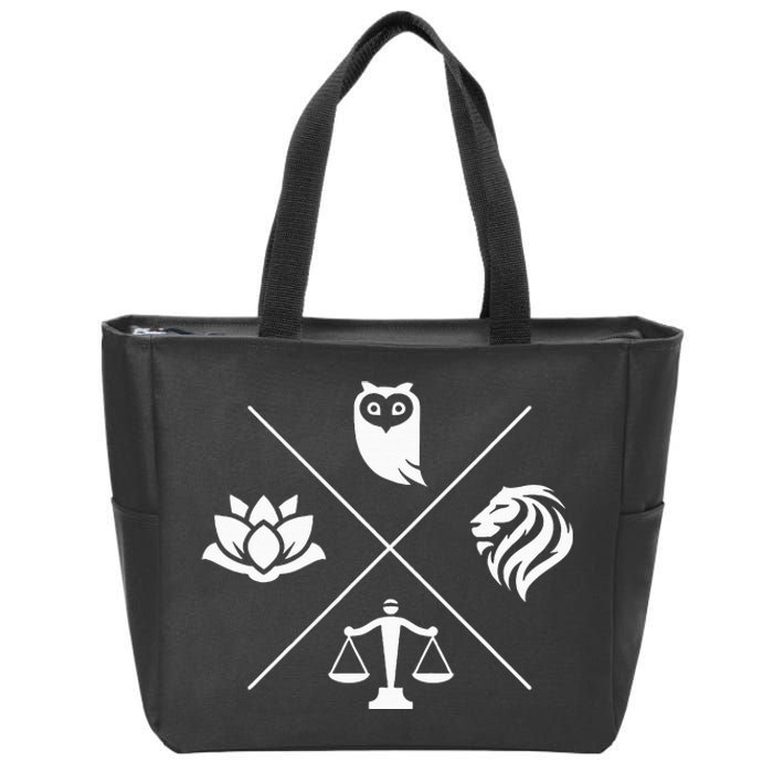 Stoic Virtues Wisdom Temperance Justice Courage Stoicism Zip Tote Bag