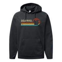 Squirrel Vintage Women Performance Fleece Hoodie