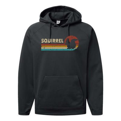 Squirrel Vintage Women Performance Fleece Hoodie