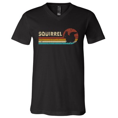 Squirrel Vintage Women V-Neck T-Shirt