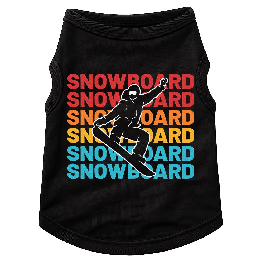 Snowboard Vintage Winter Sports Alpine Skiing Snowboarder Doggie Tank