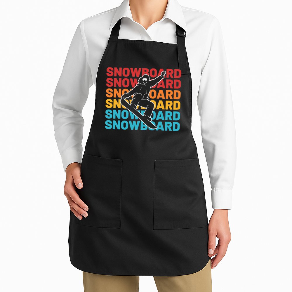 Snowboard Vintage Winter Sports Alpine Skiing Snowboarder Apron