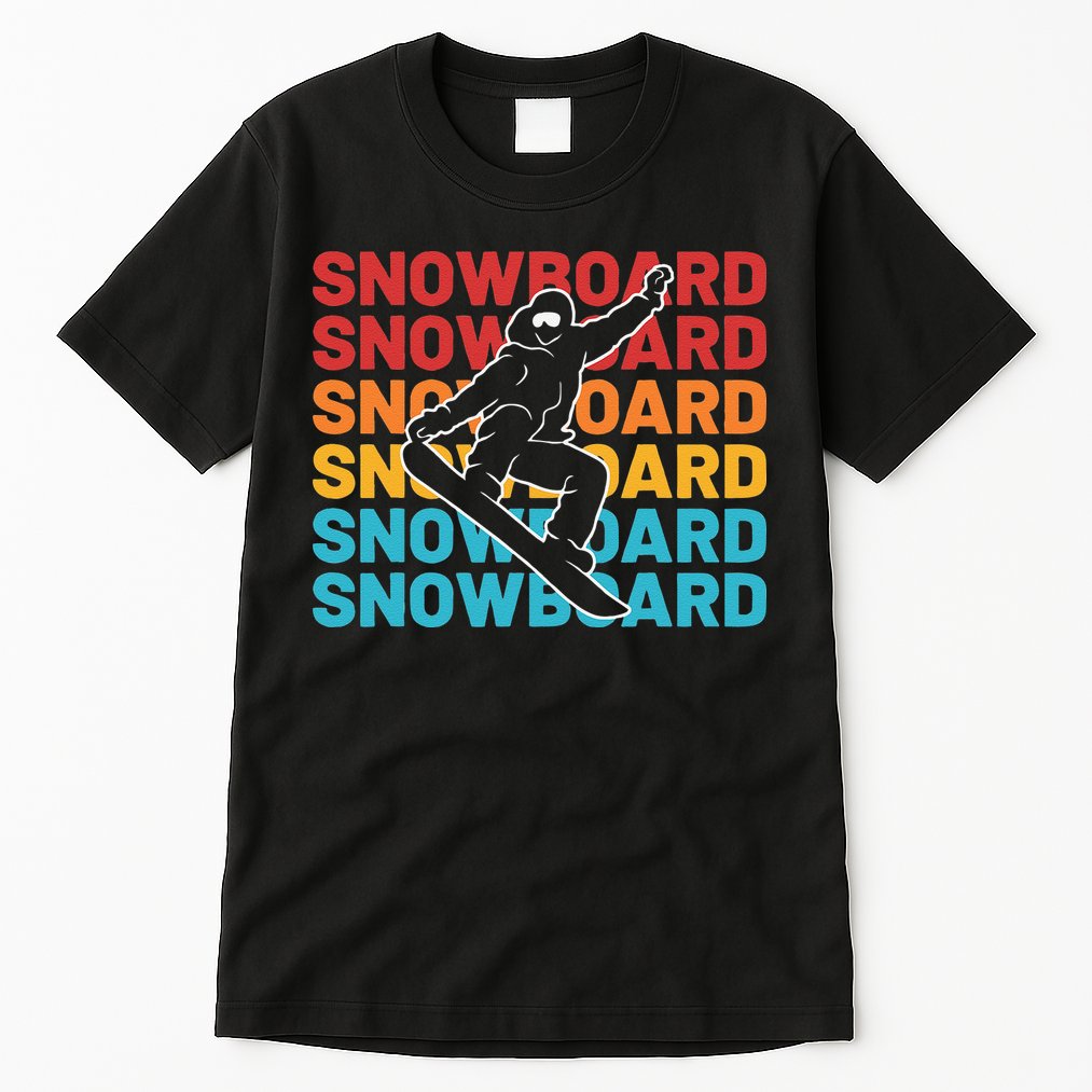 Snowboard Vintage Winter Sports Alpine Skiing Snowboarder Tall T-Shirt
